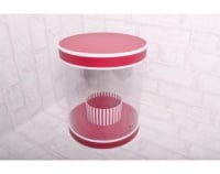 Коробка под цветы прозрачная (22x26cm), Бордо, 1 шт.