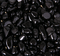 Грунт для аквариума (8*12мм), Галька цветная, чёрный, 800 гр.