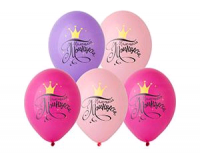 Шар (14"/35 см) Маленькая Принцесса, ассорти, 5 шт.