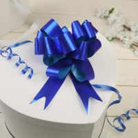Бант-шар (3см), Синий, простой , 5 шт.