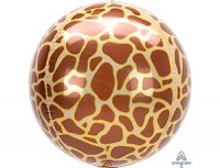 Шар (16"/40см) СФЕРА 3D, Жираф Сафари, 1 шт.