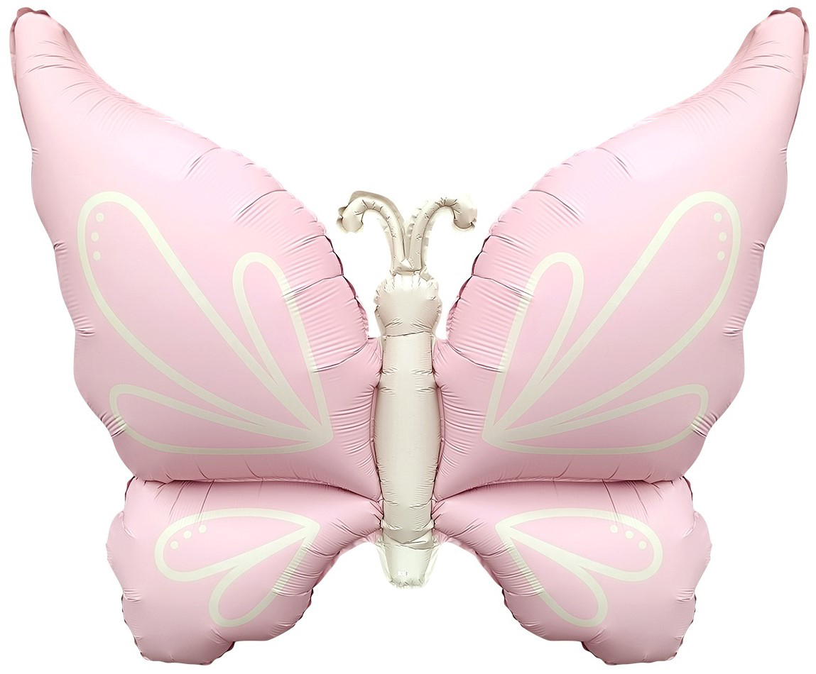 Шар (37''/94см) Фигура, Нежная бабочка, Розовый, Сатин, 1 шт.