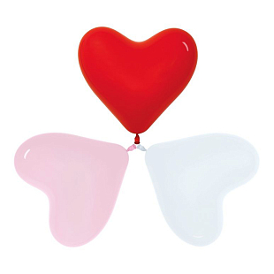 Сердце (12''/30см) Ассорти (000), пастель, 50 шт.