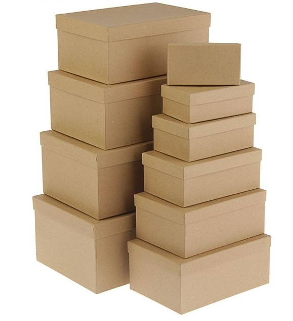 Коробка прямоугольная (18*11,5*7см), Крафт однотонный, 1 шт.