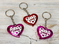 Брелок пластик "Сердце", Микс, 1 шт.