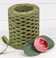 Рафия бумажная (150м), Оливковая, 1 шт.