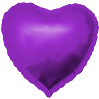 Шар (19''/48 см) Сердце, Фиолетовый, 1 шт.