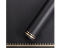 Ламинированный фетр с каймой (0,6*5м), черный (171), 1 шт.