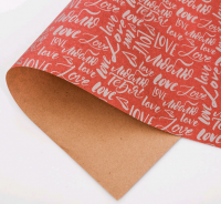 Бумага крафт (50*70см), Слова, 5 шт.