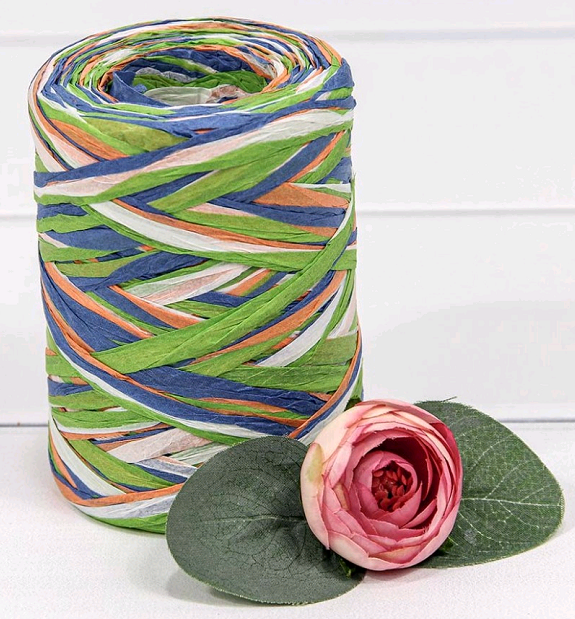 Рафия бумажная (80м), Микс №3, 1 шт.