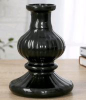 Ваза (18*13см,d-отверстия,3см), Металл черный, Черная, 1 шт.