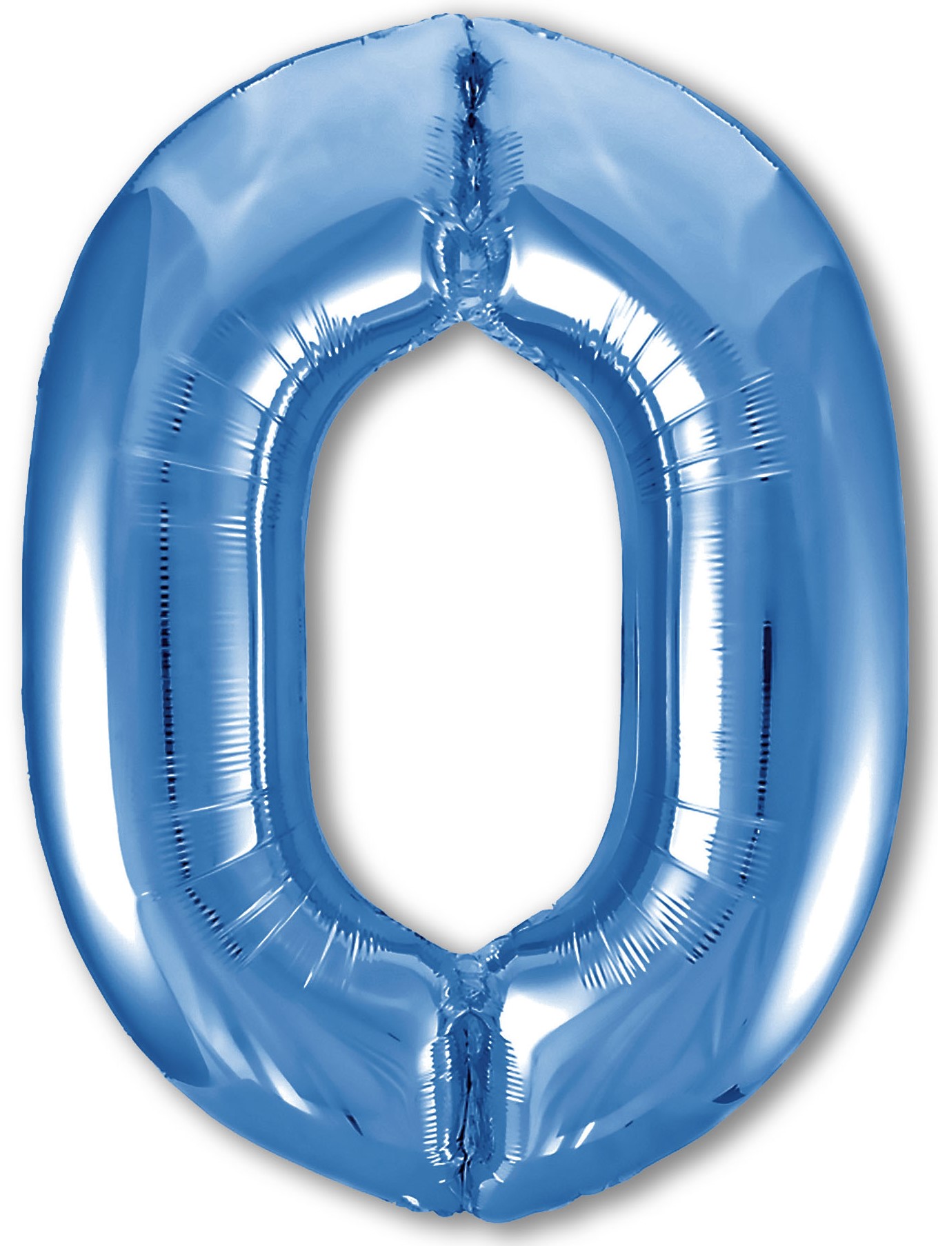 Шар (40''/102 см) Цифра, 0 Slim, Синий, 1 шт. в упак