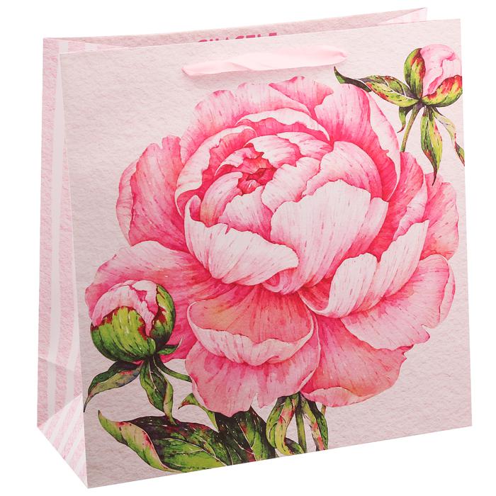 Пакет подарочный (22*22*11см), Счастье ждет тебя, 1 шт.