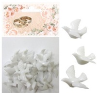 Декор свадебный, Голуби 1,5см, 24шт.