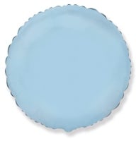 Шар (18''/46 см) Круг, Светло-голубой, 1 шт.