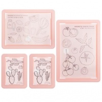 Набор фоторамок на магните (12х7; 7х9.5; 11х14.5см), розовый, 4 шт.