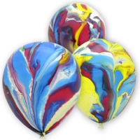 Шар (9"/23см) Многоцветный, 5ст. рис., 50 шт.