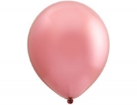 Шар (12"/30см) Розовый, хром, 25шт. 
