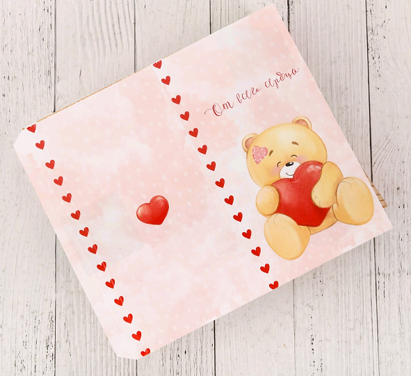 Обёртка для шоколада (18,2*15,5 см), «Медведь», 1 шт.