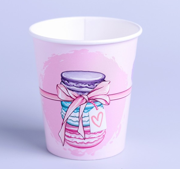 Стаканы бумажные (250мл), Пироженки, 10 шт.