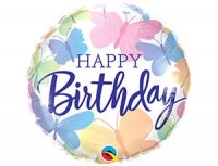 Шар (18''/45см) Круг, HB Бабочки акварель, 1 шт.