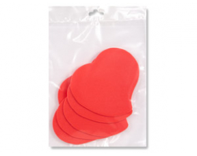 Фигура мягкая (13см), Сердце, красное, 5 шт.