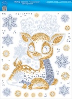 Оформительская наклейка, "Оленёнок", 1 шт.