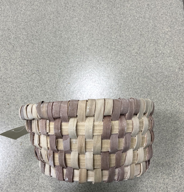 Корзина плетеная (D21*H10*см) секвойя, натуральный с серым, 1 шт.