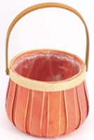 Корзина плетеная (D18*15*30см) секвойя, оранжевая, 1 шт.