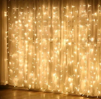 Светодиодная гирлянда-штора (3*2м), Желтая, 1 шт.