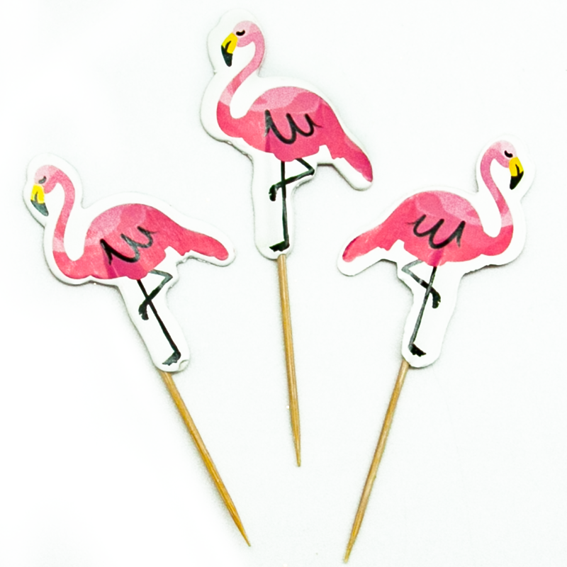 Пики для канапе, Фламинго, 12 шт.