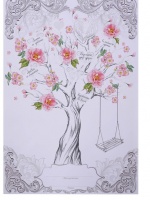 Дерево пожеланий с наклейками (33*47,6см), "Качель", 1 шт.