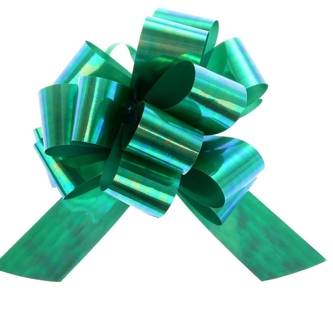 Бант-шар (3см), Зеленый, перламутр, 5 шт.