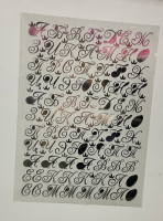 Набор наклеек из термотрансферной пленки, "Ассорти" №17, серебро, 1 шт.