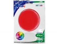 1209-0277_m1 Шар (15"/38см) Сфера 3D, Красный, металлик, 1 шт.