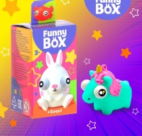 Игрушка Funny Box "Зверюшки": карточка, фигурка, наклейка, 1 шт.
