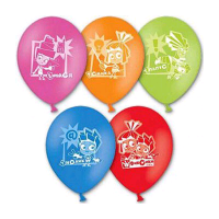 Шар (12"/30см) Фиксики, ассорти, 5 шт.