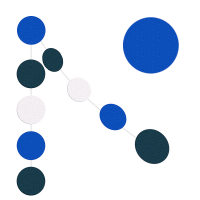 Гирлянда (2,5 см), "Круги Микс", Синий, белый, черный, 1 шт.