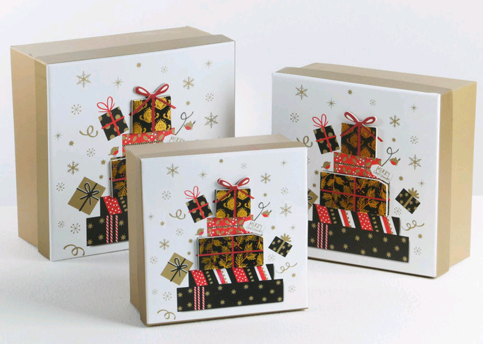 Коробка (18*18*8,5см), Подарки, 1 шт.