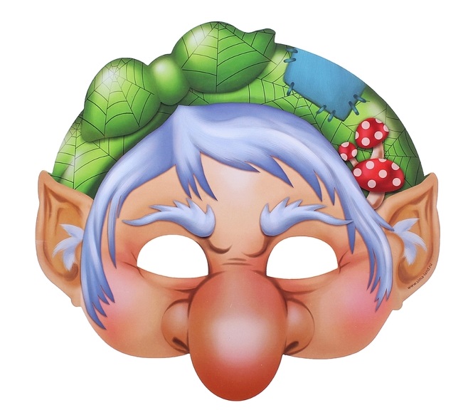 Маска карнавальная "Баба Яга", 24,5х23, 4 см, 1шт.