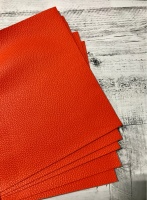 Кожзам зернистый матовый (22*30см), оранжевый, 1 шт.