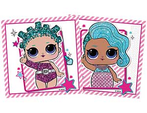 Салфетки бумажные (33см), ЭКО Куклы ЛОЛ, 20 шт.