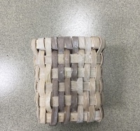 Корзина плетеная (18*18*Н20см) секвойя, натуральная с серым, 1 шт.