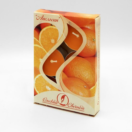 Свеча чайная ароматизированная Апельсин 6 шт/уп 12 гр