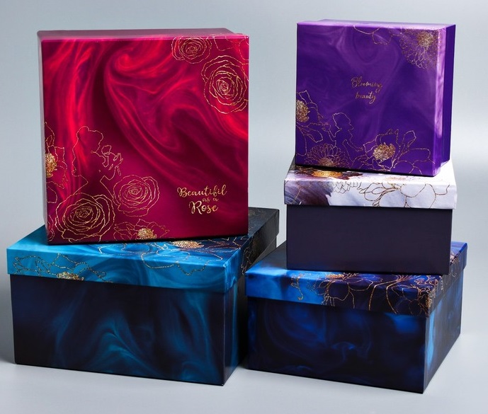 Коробка (16х16х9,5см) Акварель, Принцессы, 1шт.