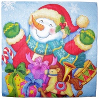 Салфетки (33см*33см), Снеговик, 20 шт.