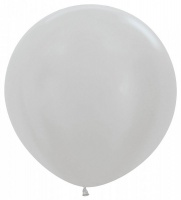 Шар (24"/61см) Серебро (481), Перламутр, 1шт.