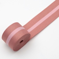 Лента декоративная (26мм*18,3м), С полосой, Пудровая, 1 шт.