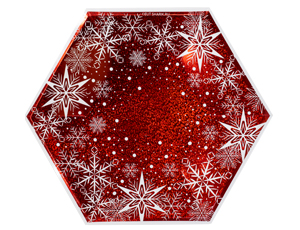 Тарелка фигурная, Снежные искры, 25 см, 6 шт.