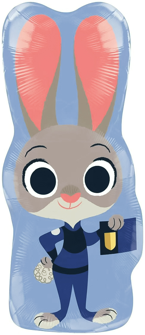 Шар (29''/74см) Фигура, Зайка Полицейский, 1 шт.